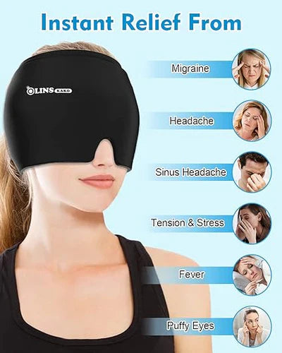 Migraine Relief Cap – Hot & Cold Gel Therapy for Headache & Sinus Pain