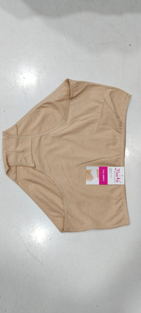 Basic High Waist Cotton Panty Pack of 2 - FL-512 - Black Skin & White