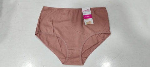 Basic High Waist Cotton Panty Pack of 2 - FL-512 - Black Skin & White