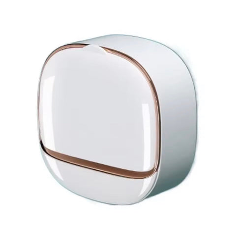 Wall Mounted Soap Box With Flip Cover, Soap Holder With Drainage Tray, Soap Holder With Lid, ABS Soap Box With Lid