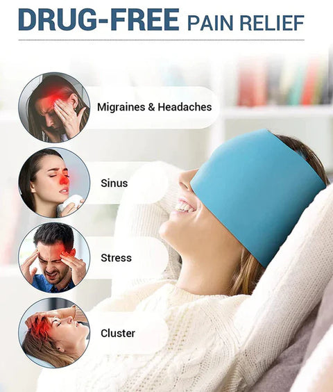 Migraine Relief Cap – Hot & Cold Gel Therapy for Headache & Sinus Pain