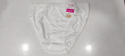 Basic High Waist Cotton Panty Pack of 2 - FL-512 - Black Skin & White